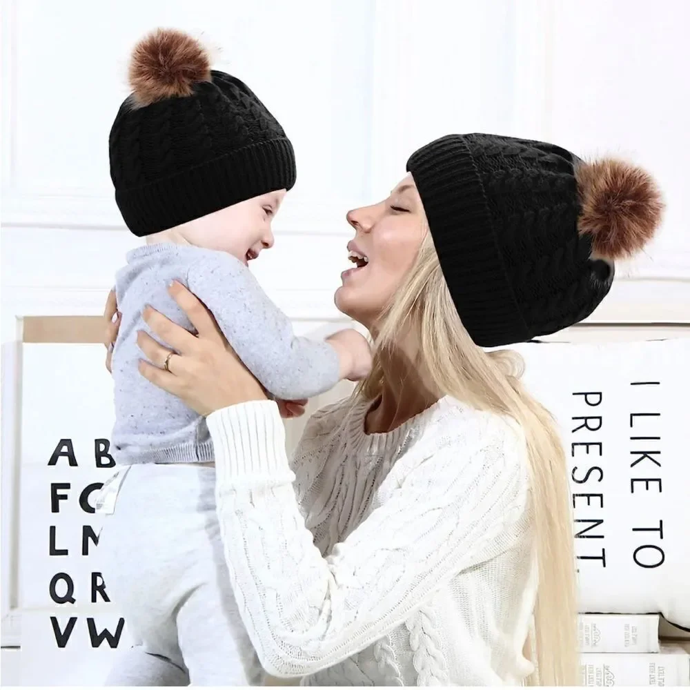 🎀Mom-Baby Beanies Set🎀NEW